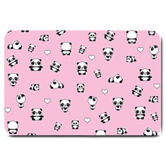 Panda Pattern Large Doormat  by Valentinaart