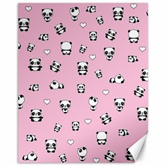 Panda Pattern Canvas 11  X 14   by Valentinaart