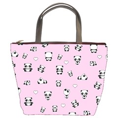 Panda Pattern Bucket Bags by Valentinaart