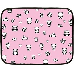 Panda Pattern Double Sided Fleece Blanket (mini)  by Valentinaart