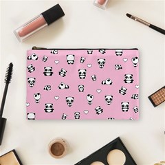 Panda Pattern Cosmetic Bag (medium)  by Valentinaart