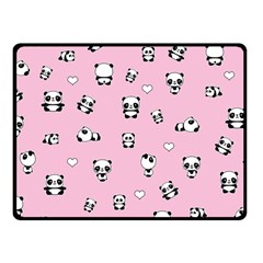 Panda Pattern Fleece Blanket (small) by Valentinaart