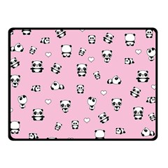 Panda Pattern Double Sided Fleece Blanket (small)  by Valentinaart