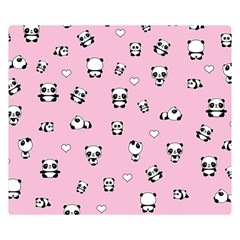 Panda Pattern Double Sided Flano Blanket (small)  by Valentinaart