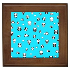 Panda Pattern Framed Tiles by Valentinaart