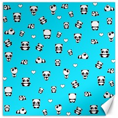 Panda Pattern Canvas 16  X 16   by Valentinaart