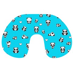 Panda Pattern Travel Neck Pillows by Valentinaart