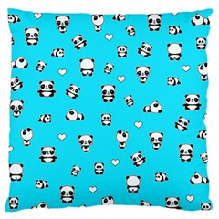 Panda Pattern Standard Flano Cushion Case (one Side) by Valentinaart