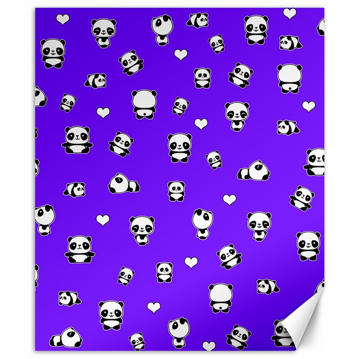 Panda pattern Canvas 8  x 10 