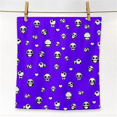 Panda Pattern Face Towel by Valentinaart