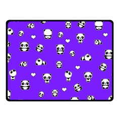 Panda Pattern Fleece Blanket (small) by Valentinaart