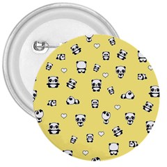 Panda Pattern 3  Buttons by Valentinaart