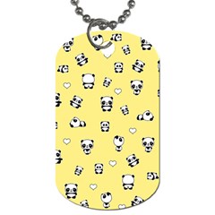 Panda Pattern Dog Tag (one Side) by Valentinaart