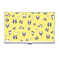 Panda Pattern Business Card Holders by Valentinaart