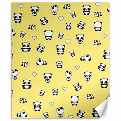 Panda Pattern Canvas 8  X 10  by Valentinaart