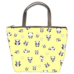 Panda Pattern Bucket Bags by Valentinaart