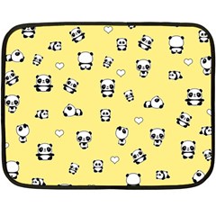 Panda Pattern Fleece Blanket (mini) by Valentinaart