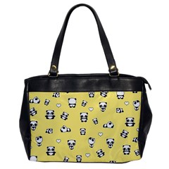 Panda Pattern Office Handbags by Valentinaart