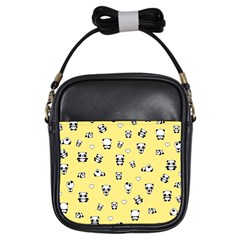 Panda Pattern Girls Sling Bags by Valentinaart