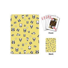 Panda Pattern Playing Cards (mini)  by Valentinaart