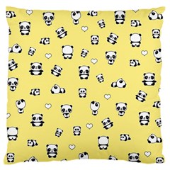 Panda Pattern Standard Flano Cushion Case (one Side) by Valentinaart