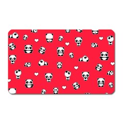 Panda Pattern Magnet (rectangular) by Valentinaart