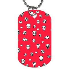 Panda Pattern Dog Tag (two Sides) by Valentinaart