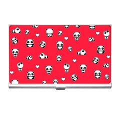 Panda Pattern Business Card Holders by Valentinaart