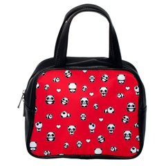 Panda Pattern Classic Handbags (one Side) by Valentinaart