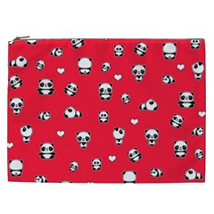 Panda Pattern Cosmetic Bag (xxl)  by Valentinaart