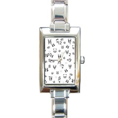 Panda Pattern Rectangle Italian Charm Watch by Valentinaart