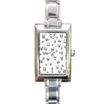 Panda pattern Rectangle Italian Charm Watch Front