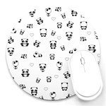 Panda pattern Round Mousepads Front