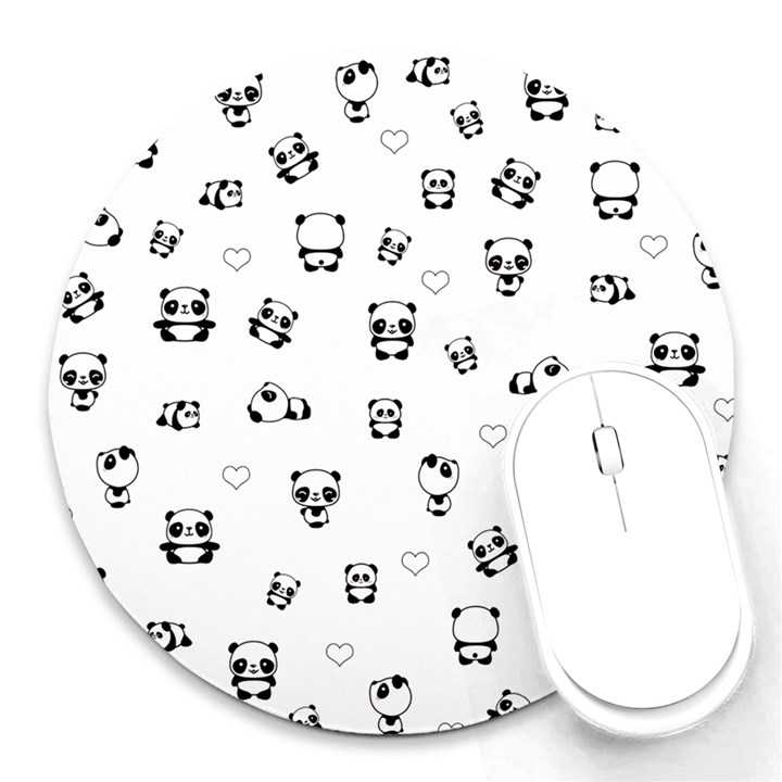 Panda pattern Round Mousepads