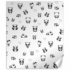 Panda Pattern Canvas 8  X 10  by Valentinaart