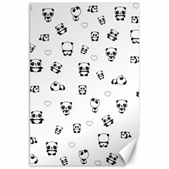 Panda Pattern Canvas 24  X 36  by Valentinaart