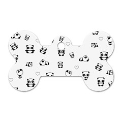 Panda Pattern Dog Tag Bone (one Side) by Valentinaart