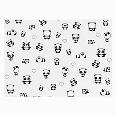 Panda Pattern Large Glasses Cloth (2-side) by Valentinaart