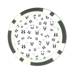 Panda Pattern Poker Chip Card Guard by Valentinaart