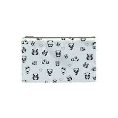 Panda Pattern Cosmetic Bag (small)  by Valentinaart