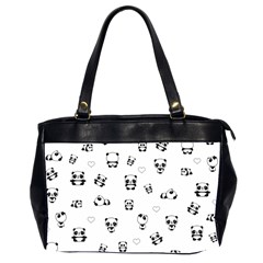 Panda Pattern Office Handbags (2 Sides)  by Valentinaart