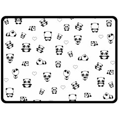 Panda Pattern Double Sided Fleece Blanket (large)  by Valentinaart