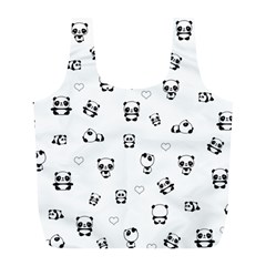 Panda Pattern Full Print Recycle Bags (l)  by Valentinaart