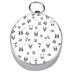 Panda Pattern Silver Compasses by Valentinaart