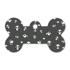 Panda Pattern Dog Tag Bone (two Sides) by Valentinaart