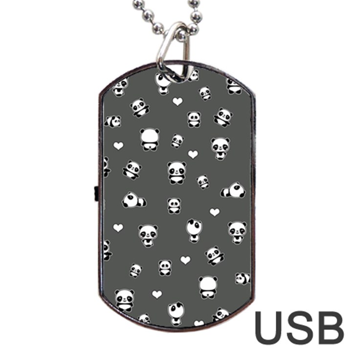 Panda pattern Dog Tag USB Flash (Two Sides)