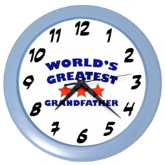 World Greatest Grandfather Wall Clock (color) by Bigfootshirtshop