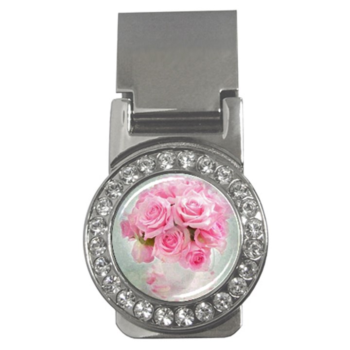 pink roses Money Clips (CZ) 