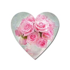 Pink Roses Heart Magnet by NouveauDesign