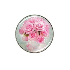 Pink Roses Hat Clip Ball Marker by NouveauDesign